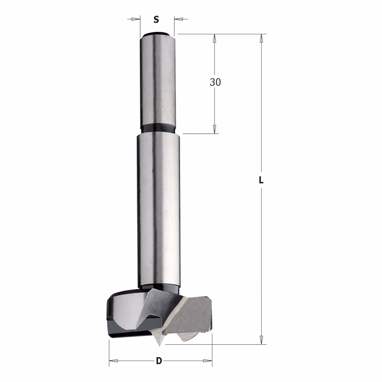 Cilinderkopboor D=10, rechts L1=30mm