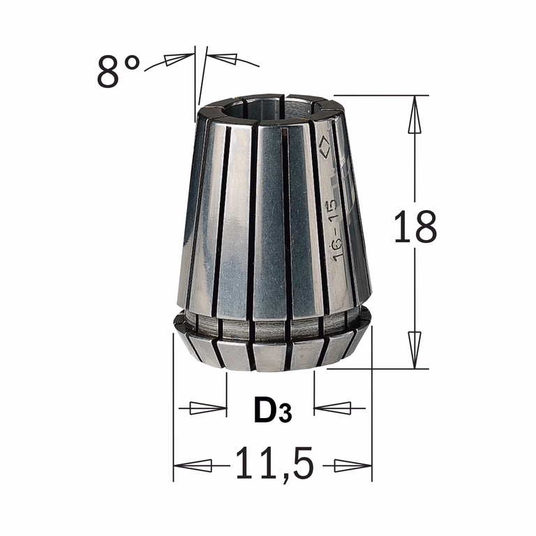 Precisie spantang ER11 · 184.060.11
