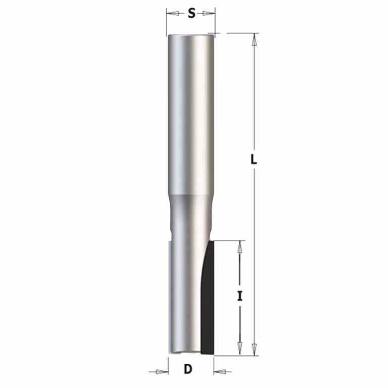 Diamant frees met negative snij-plakket D=8mm S=8mm Z1