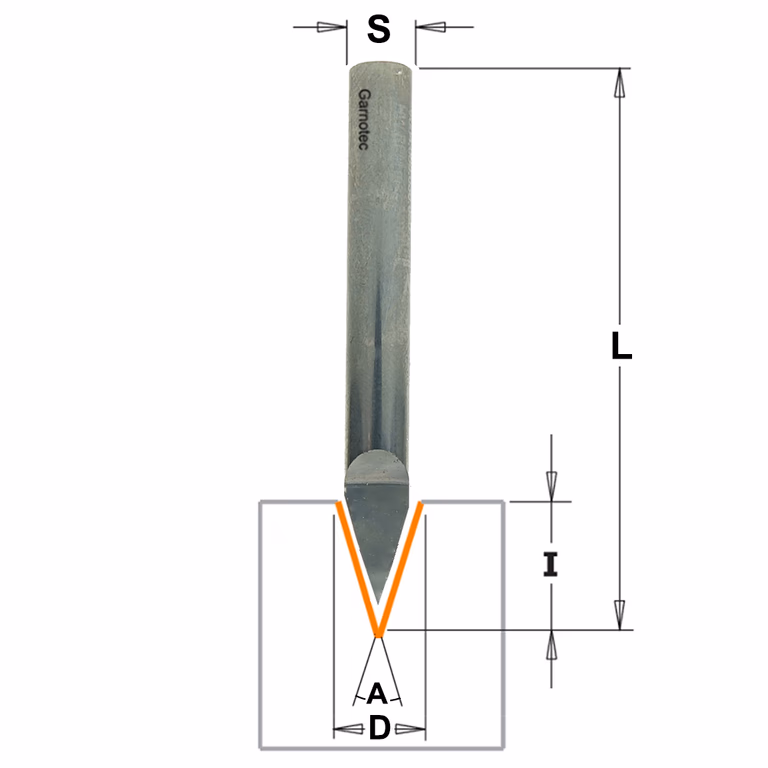 V-groeffrees I=12mm A=30° Z1