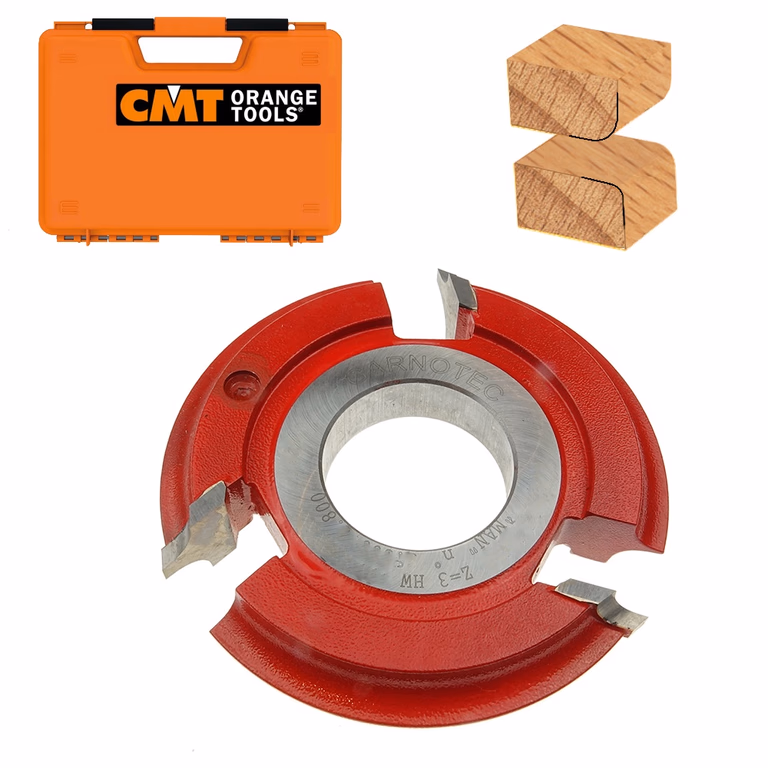 Dubbele holle radiusfrees met gebraseerde plaketten in HW D=160mm B=50mm Hd=45mm