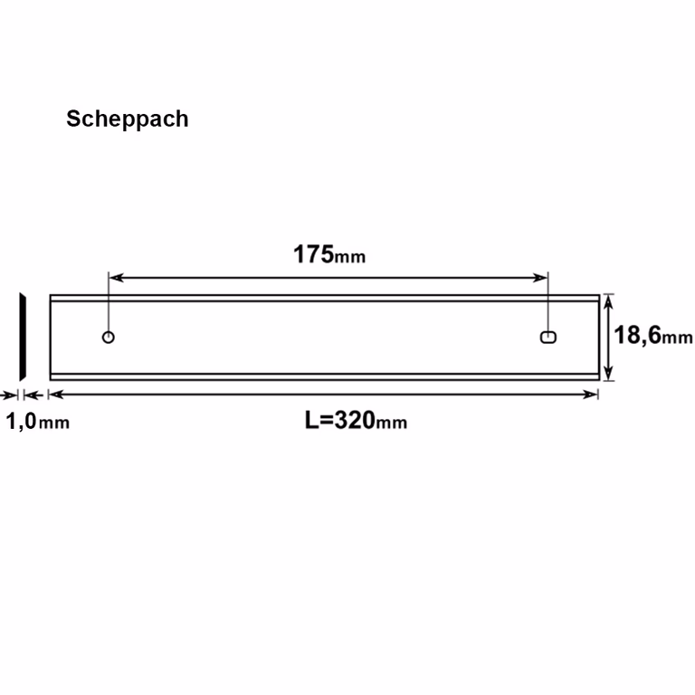 Brück schaafmes HPS 320x18,6x1,0 · 795.320.18SC