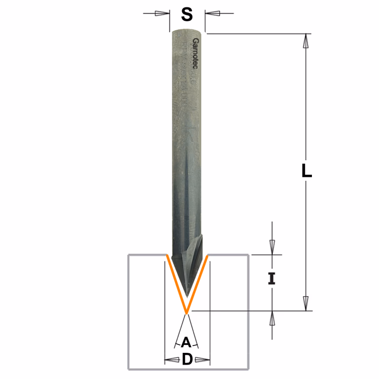 V-groeffrees I=10mm A=45° Z2