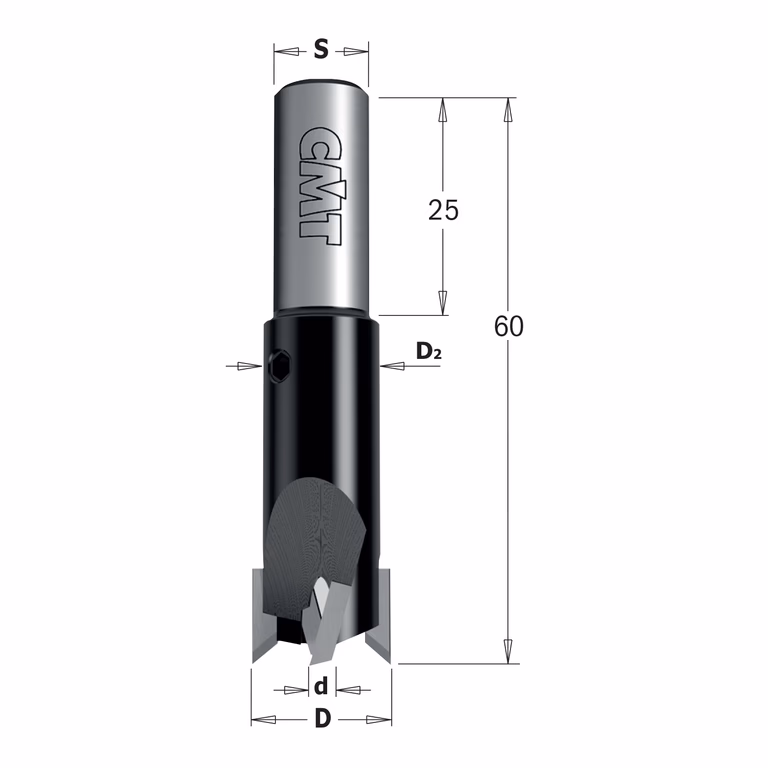 Verzinker, rechts D=15mm S=10mm d=5mm