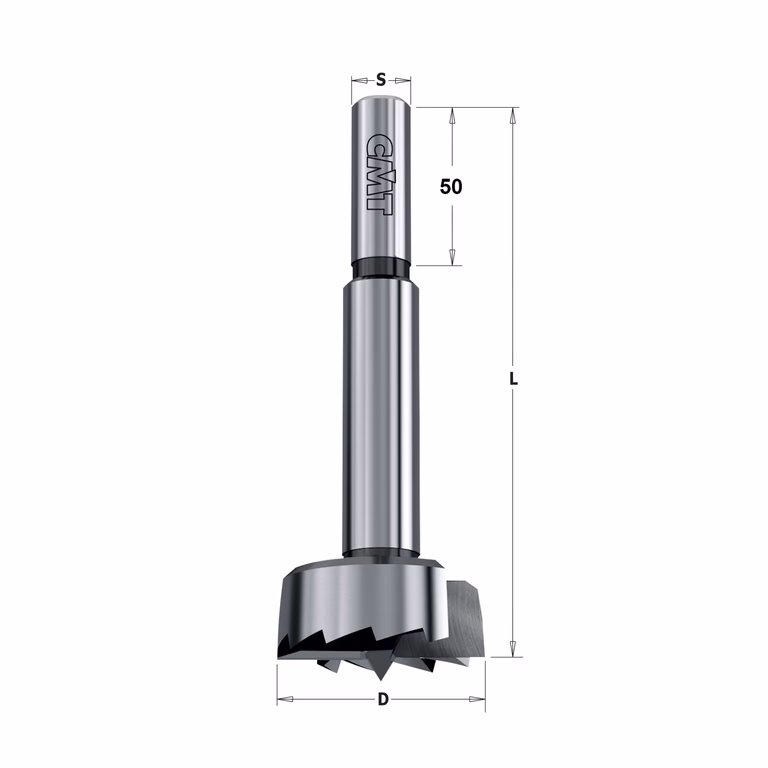 Forstnerboor, rechts D=68mm S=10mm L=159mm
