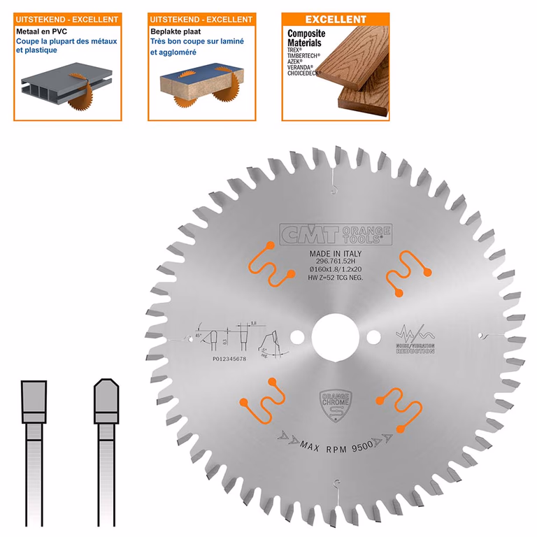 Cirkelzaag voor non-ferro metalen en harde materialen D=160mm