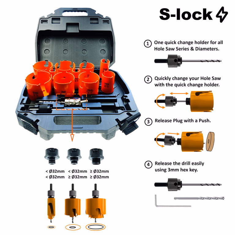 10-delige multi-construct gatzagenset in koffer · 550G-SET10
