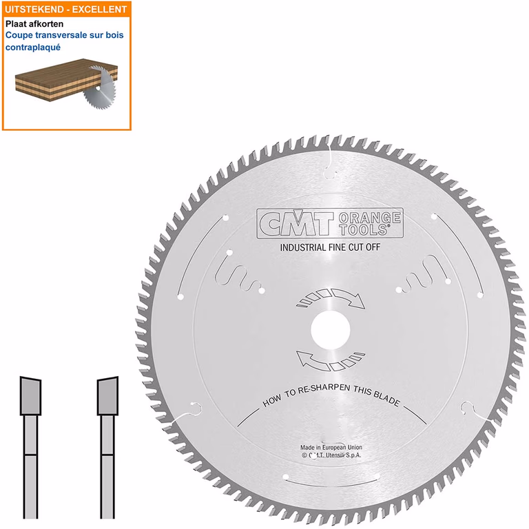 Zaagblad met hardmetalen tanden voor fijne afwerking D=350mm K=3,5mm P=2,5mm Z84 · 285.084.14R