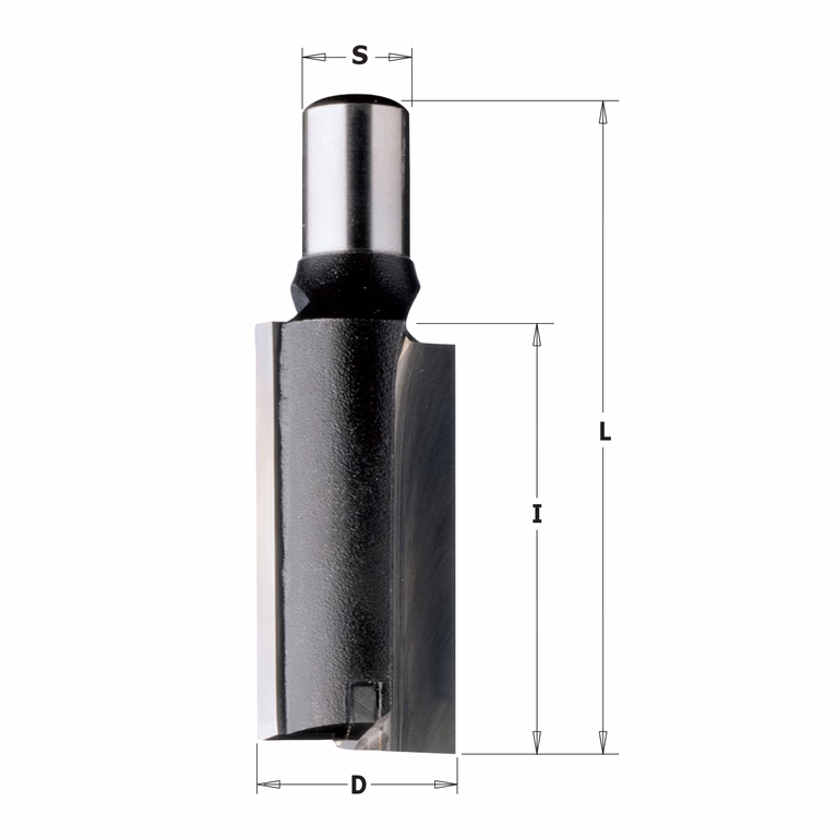 Rechte groeffrees in HW D=16mm L=72mm I=40mm Z2+1