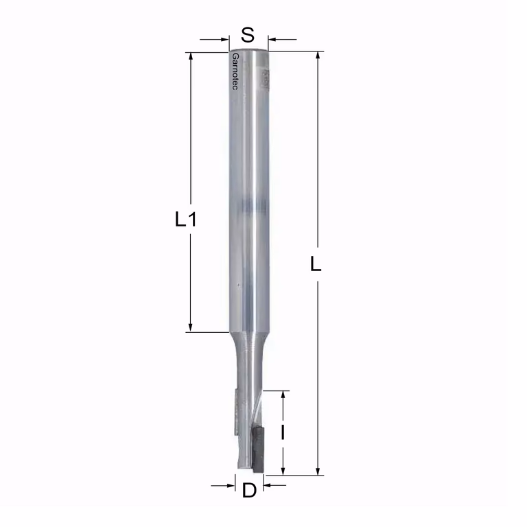 Diamantfrees PCD Z1+1 D=6mm L=70mm I=16mm (2 PCD+1 HM)