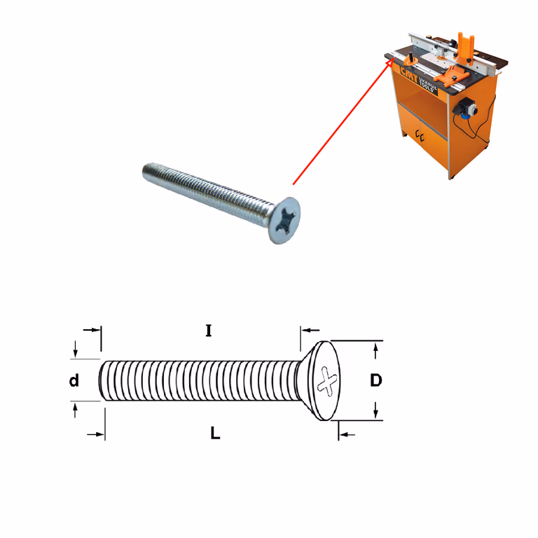 Conische D=9,8mm S=3mm L=50mm I=41mm