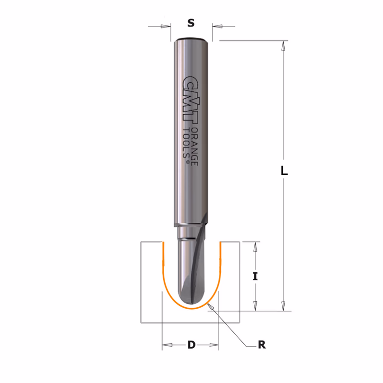 Bolle radiusfrees, HWM D=3,2mm I=9,5mm R=1,6mm