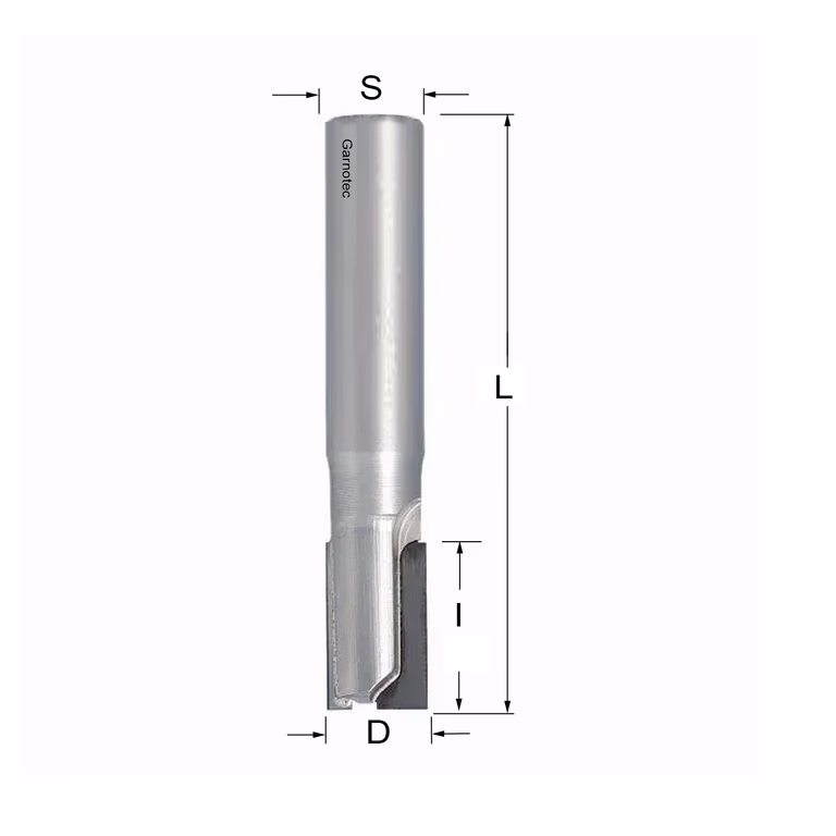 Diamantfrees met negatieve en positieve snij-plakket PCD Z2+1 D=12mm S=12mm L=66mm I=20mm