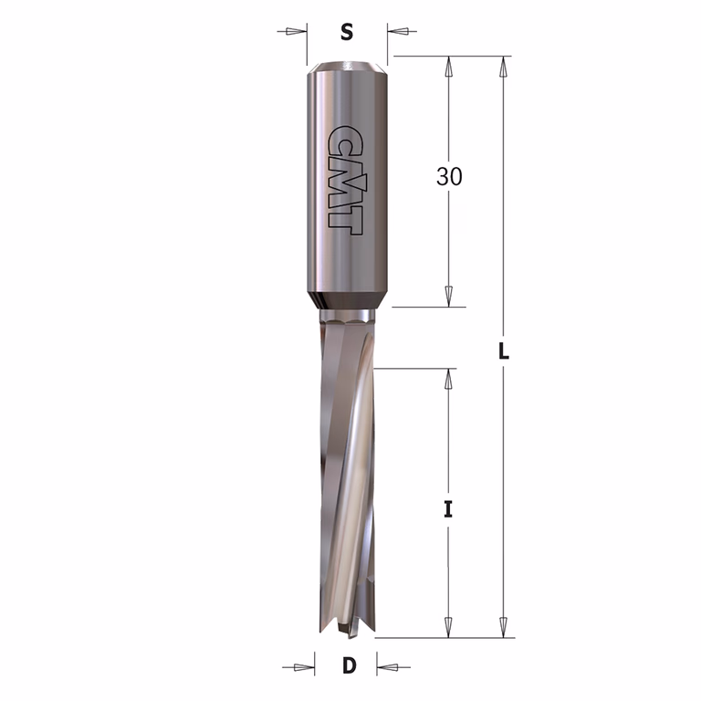 Drevelboor, rechts D=7mm L=70mm L1=30mm I=30mm
