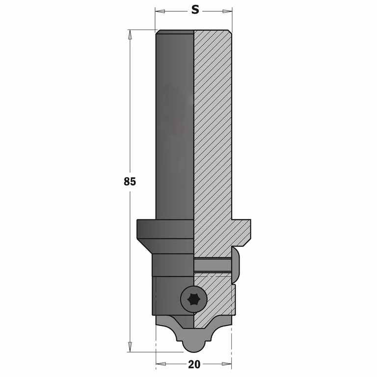 Profielfrees voor profielmessen S=12mm