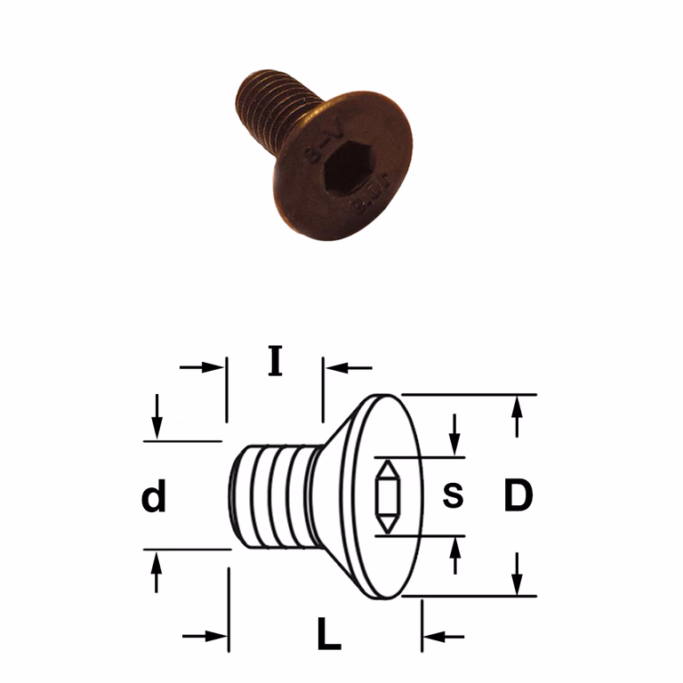 Conische D=10mm S=3mm L=12mm I=10mm