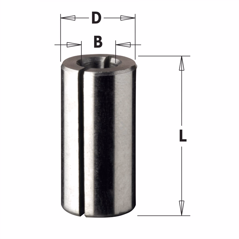 Vergrootbus voor kolf D=8mm B=6mm L=25mm