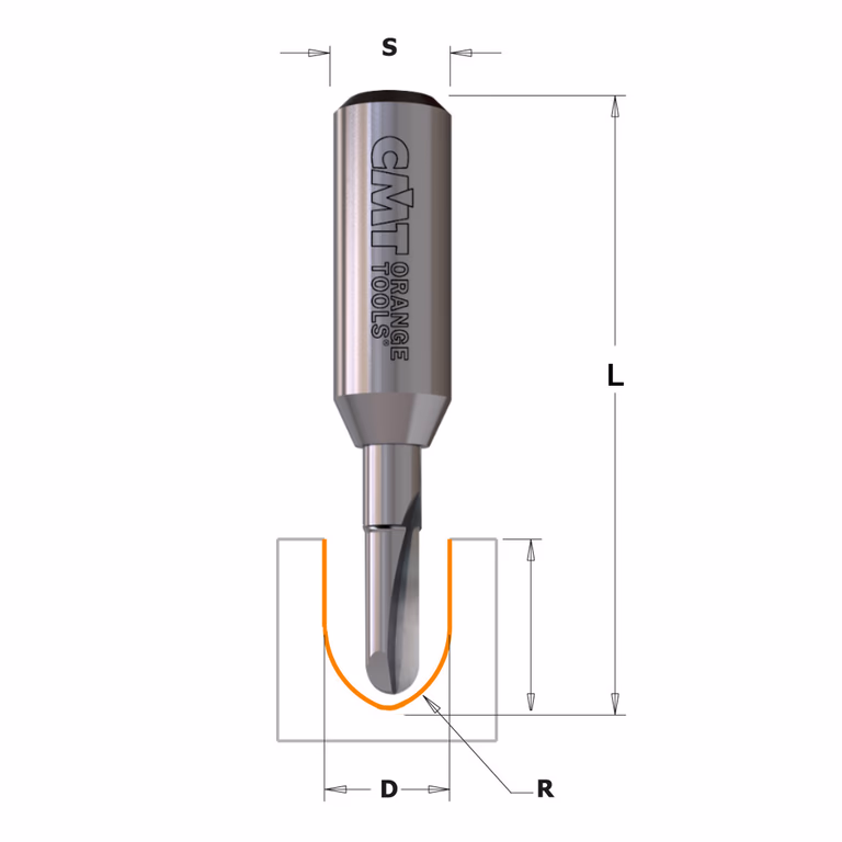 Bolle radiusfrees, HW D=6,4mm L=63,5mm I=15,9mm R=3,2mm