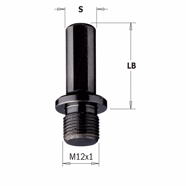 Cilindrische schacht voor drevelboor, buitendraad L1=20mm LB=27mm · 511.270.01