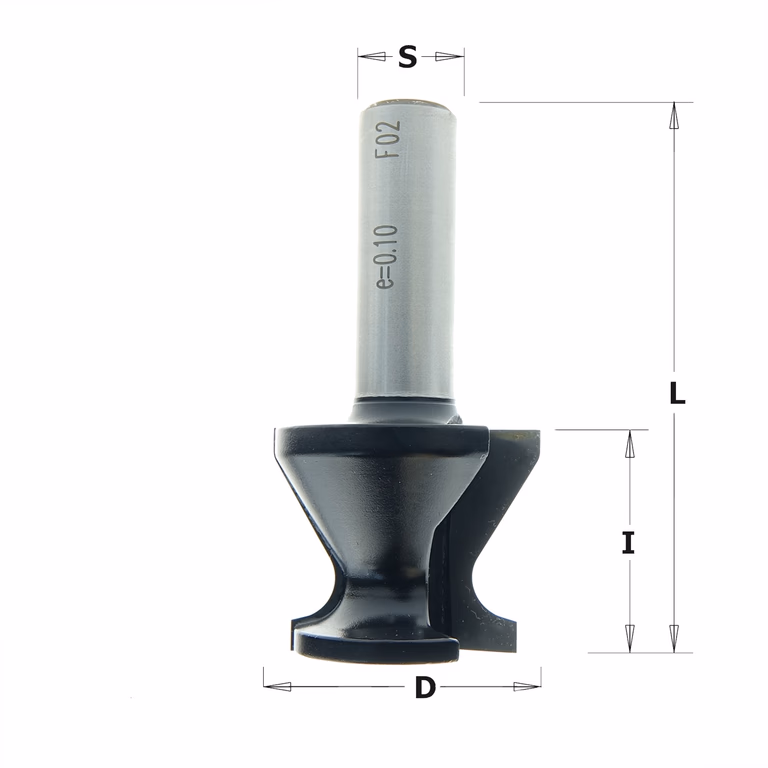 Universele frees voor lijsten, HW D=31,8mm S=12mm