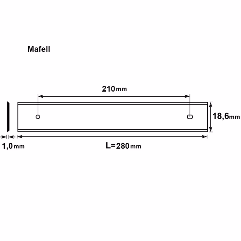 Brück schaafmes HPS 280x18,6x1,0