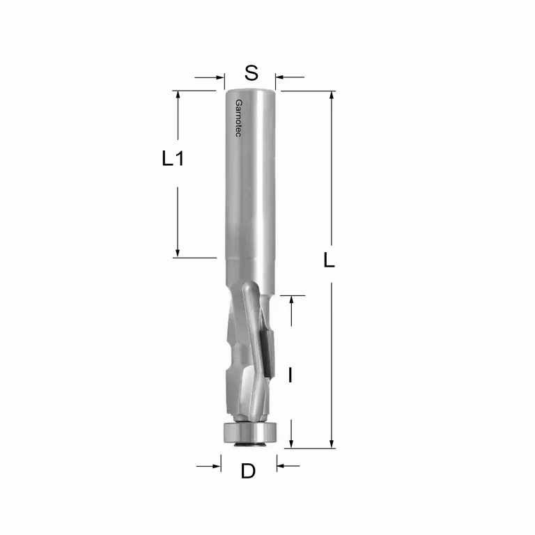 Diamant kantenfrees PCD Z1 S=12mm L=81mm L1=40mm