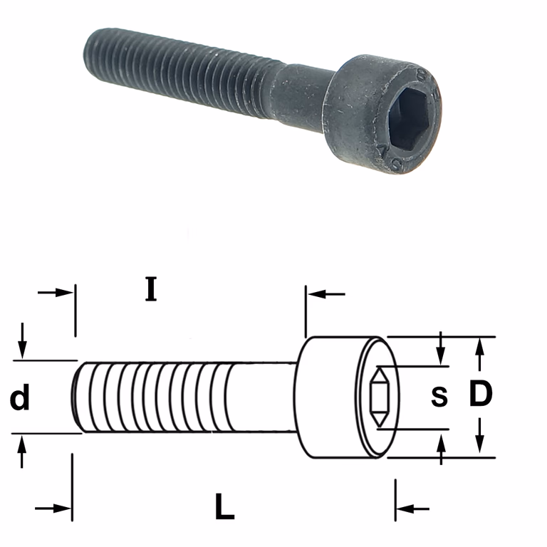 Schroef HWEI M6X35 UNI-5931 D=10mm S=5mm