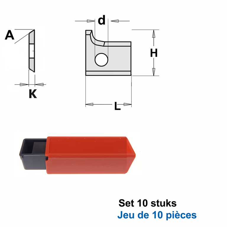 HWM wisselmessen (per 10 st.) L=14,5mm H=14,5mm R=2mm d=5mm · S790.145.14.RR2