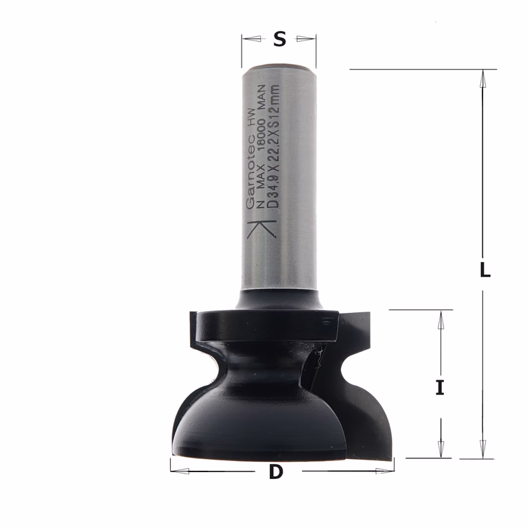 HM Vensterbankfrees of handgreep, HW D=34,9mm I=22,2mm