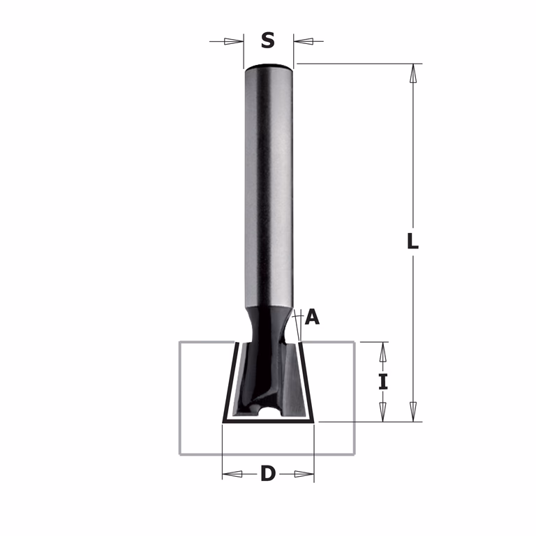 Zwaluwstaartfrees (contractor), HW D=12,7mm S=8mm