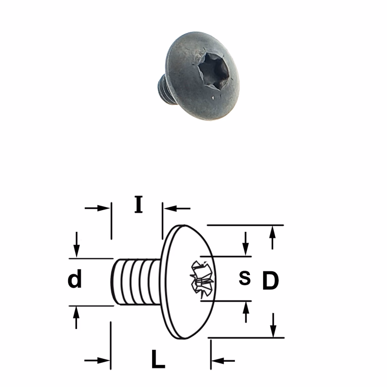 Torx bout D=8,8mm S=T15 L=7,2mm I=5mm · 990.073.00