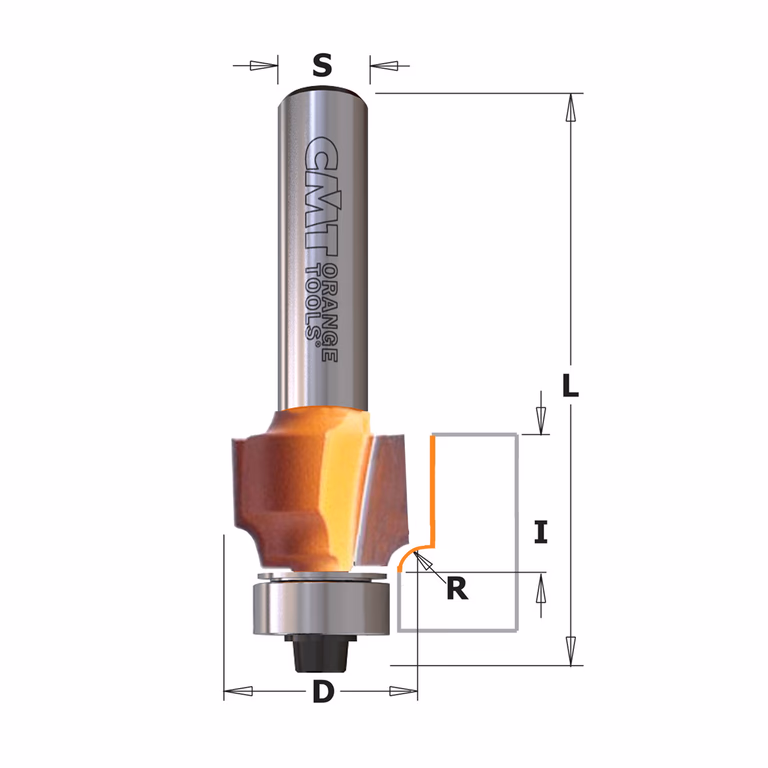 Holle radiusfrees zonder opstaande kant, HW D=18,7mm L=53mm I=12,7mm R=3mm · 938.187.13
