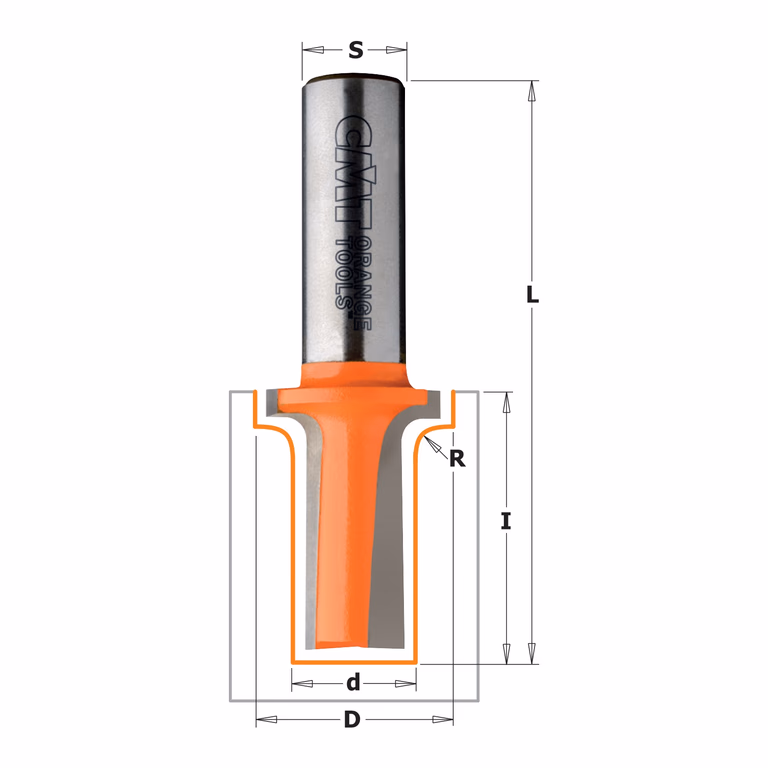 Klassieke profielfrees, HW D=22mm I=31,7mm R=3,2mm d=12,7mm · 965.905.11
