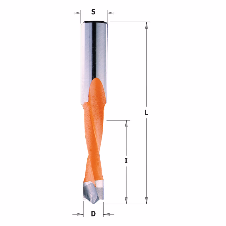 Drevelboor, links D=5mm L=70mm L1=30mm I=35mm · 311.050.42