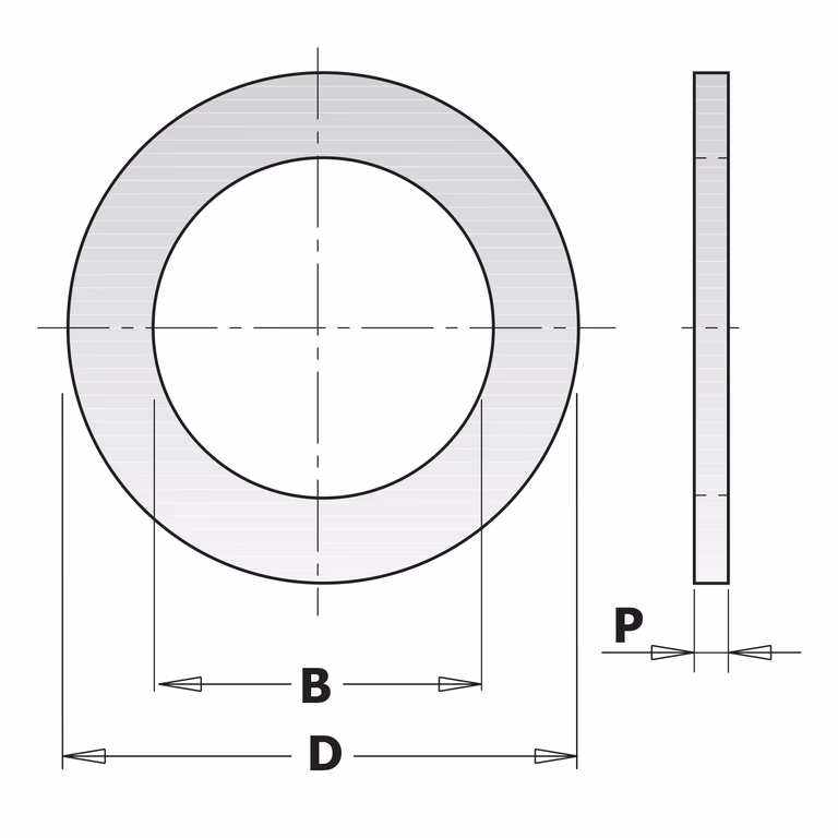 Reductiering voor zaagblad van asgat 30 naar 25,4mm D=30mm · 299.212.00