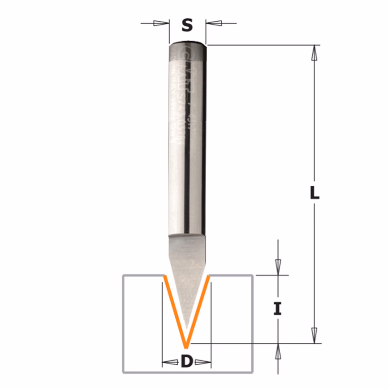 Laser point frees 35°, HWM D=6,35mm S=1/4"