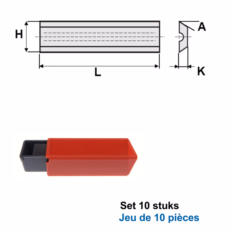 HWM wisselmessen Leitz-Systeem"(per 10 st.)" L=40mm