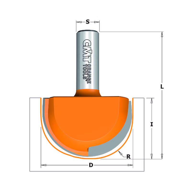 Bolle radiusfrees, HW D=31,7mm L=59mm I=19mm R=16mm