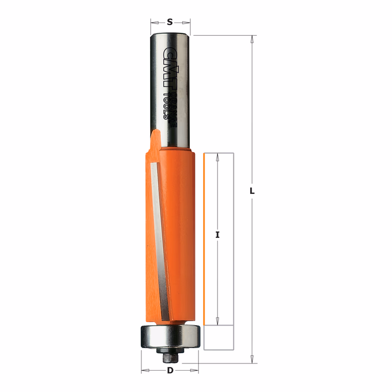 Uitloopfrees met kogellager, HW D=19mm L=74mm I=25,4mm · 906.191.11