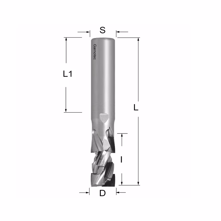 Diamantfrees positieve PCD Z2+2 Nesting FAST D=12mm L=69mm I=24mm