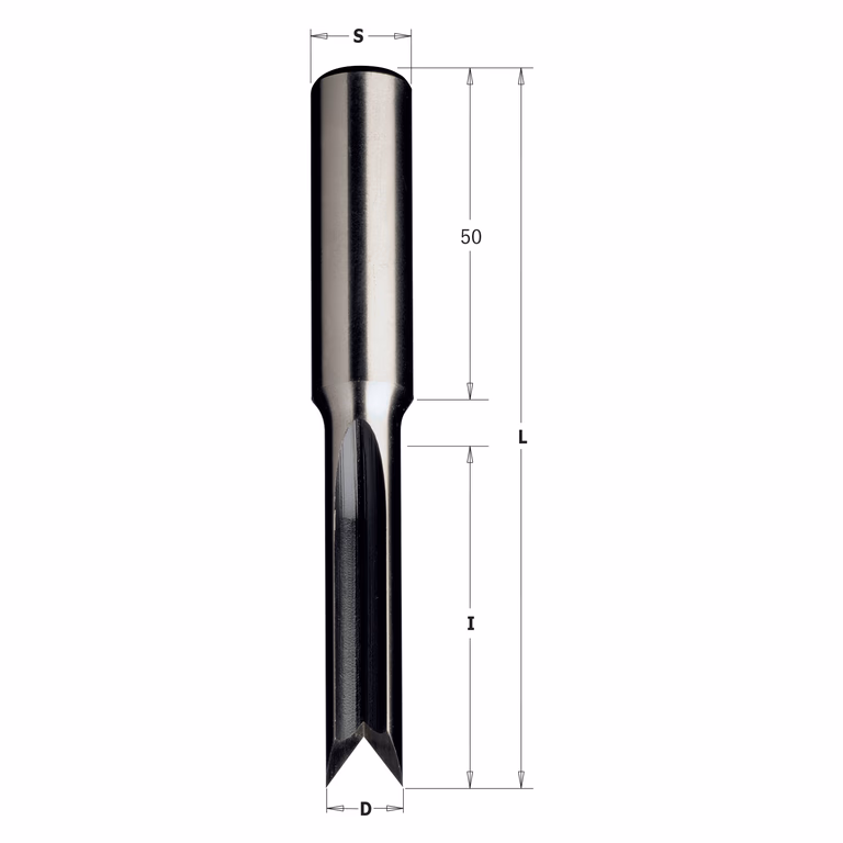 Visbekboor, links en rechts D=24mm S=16mm L=100mm I=50mm