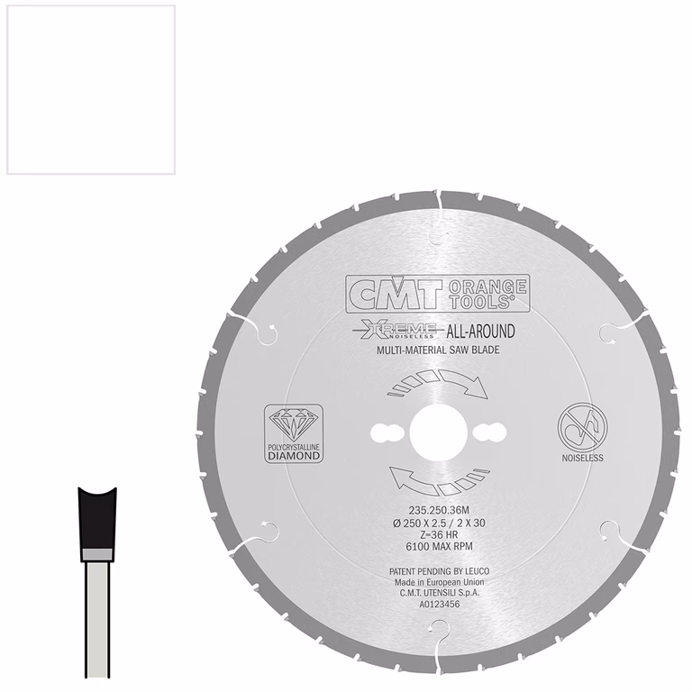 Allround diamantzaagblad voor diverse materialen D=250mm B=30mm K=2,5mm Z36
