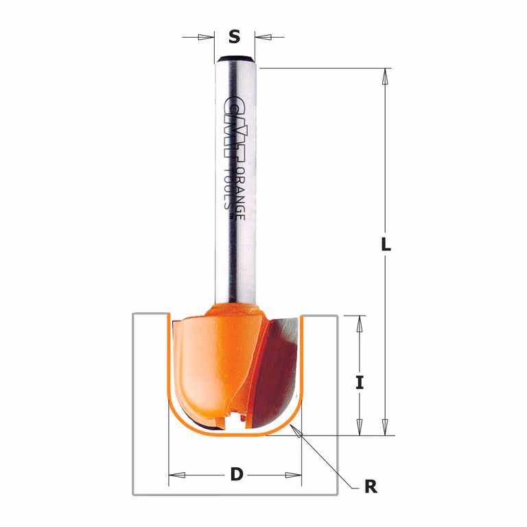 Houten vaatwerk frees, HW D=19mm S=6mm L=54mm