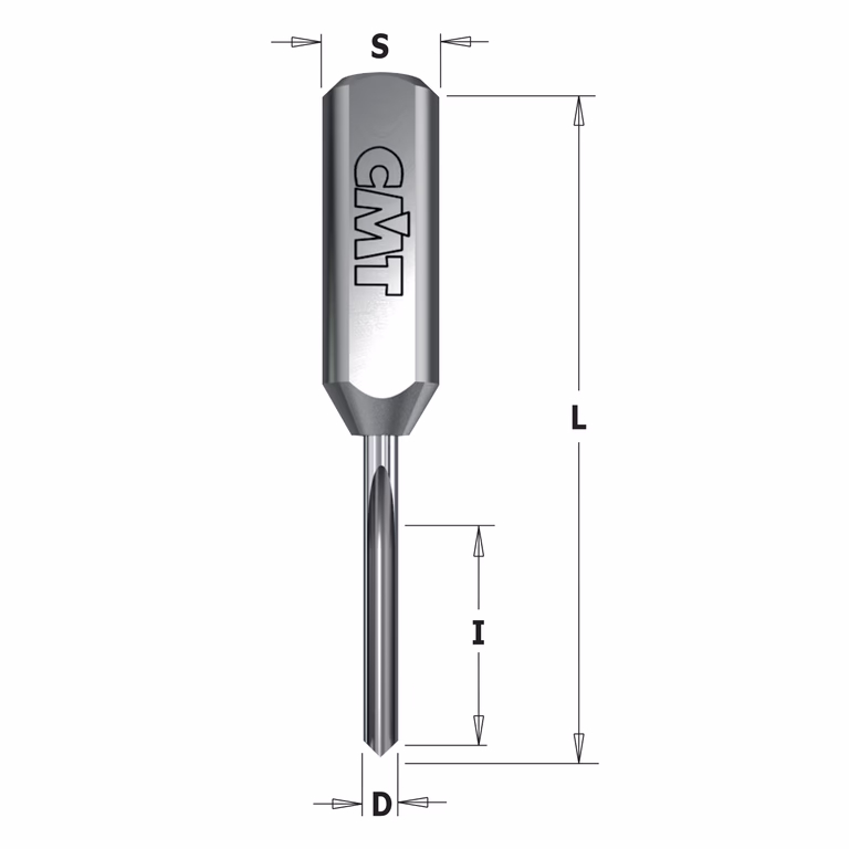 Drevelboor, links & rechts D=2mm L=57,5mm L1=30mm I=12mm