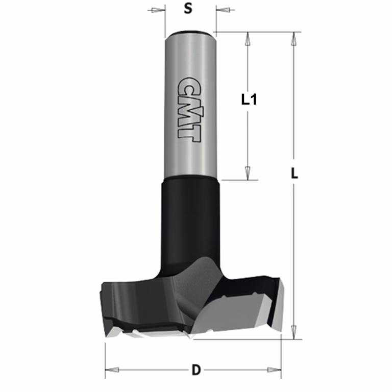 Cilinderkopboor D=25, rechts S=10mm L=70mm L1=26mm · 369.250.41
