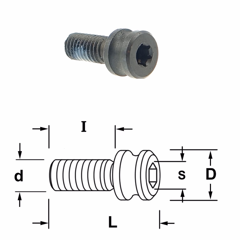 Speciale schroef D=8mm S=2,5mm