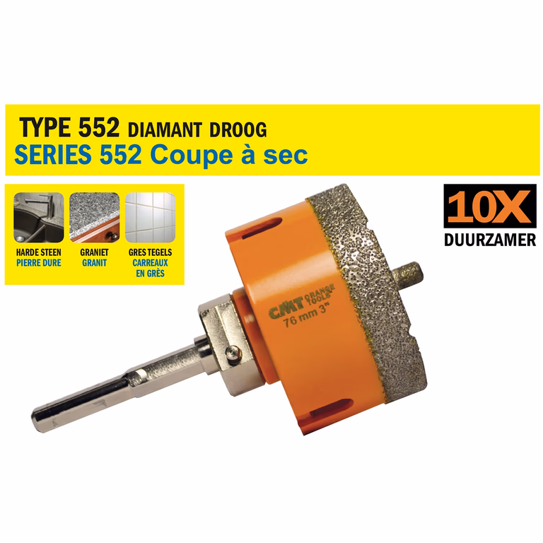 Gatzaag voor extreem harde materialen D=25mm S=Hexagonaal L=45mm I=35mm