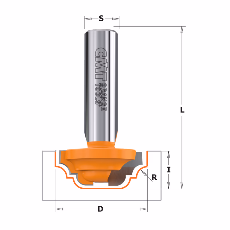 Profielfrees, HW D=31,7mm L=58mm I=13mm
