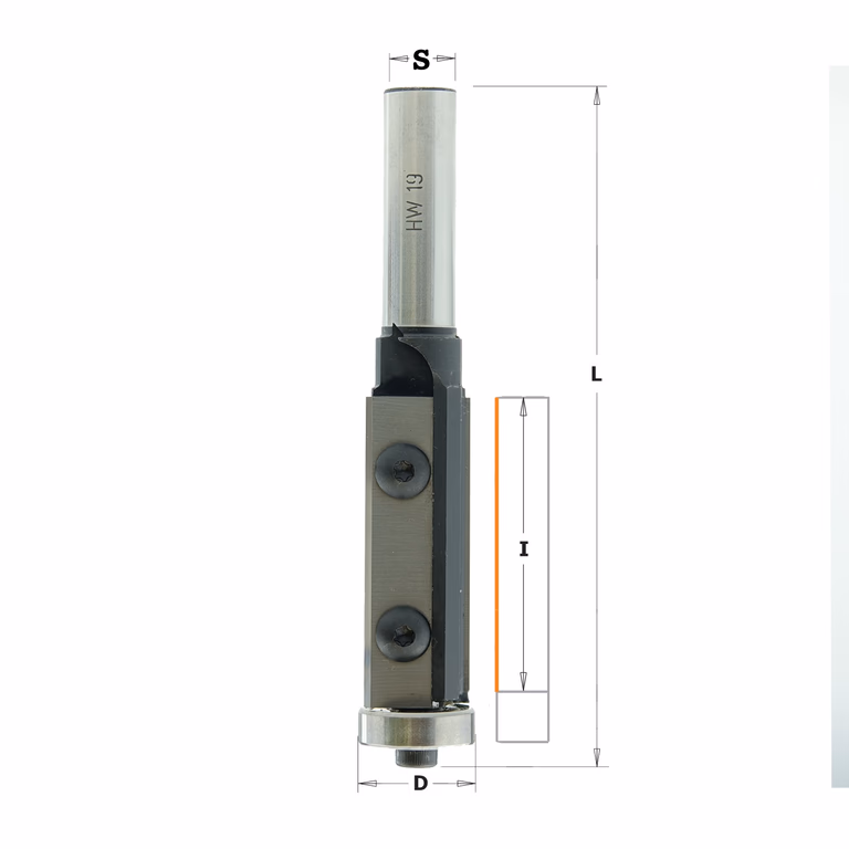 Rechte kantenfrees , HWM D=19mm S=12mm L=111mm I=50mm