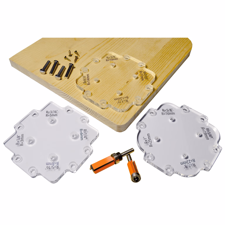 PVC mal met 12 verschillende radius maten